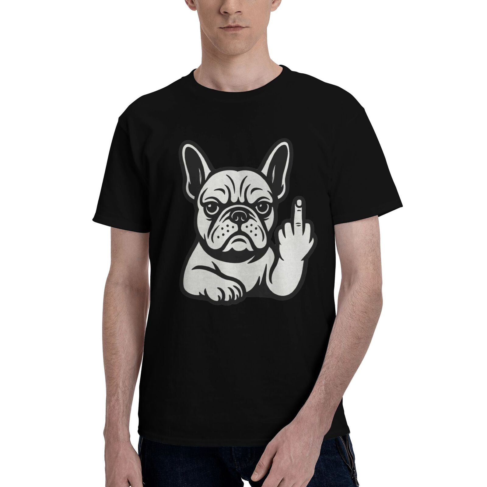 Middle Finger Frenchie Tee - Wowpetsmart