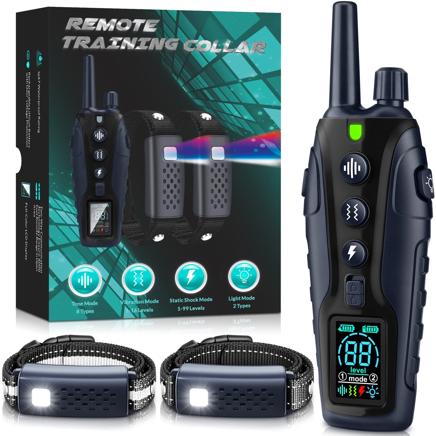 4000FT Remote Dog Training Collar with Flash Light - Wowpetsmart