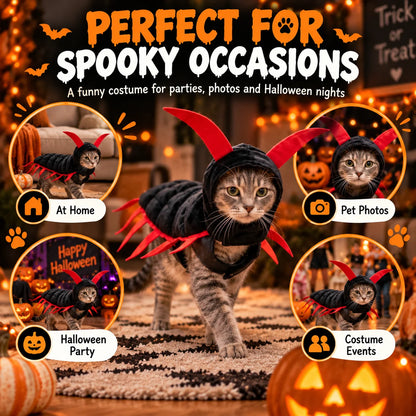 Cat centipede costume for Halloween parties, pet photos and costume events