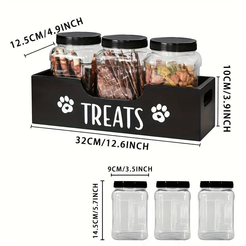 Rustic Wooden Pet Treat Storage