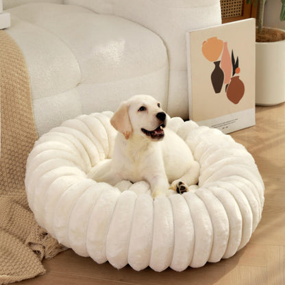 Ultra - Soft Plush Donut Pet Bed – Calming & Supportive for Deep Sleep - Wowpetsmart