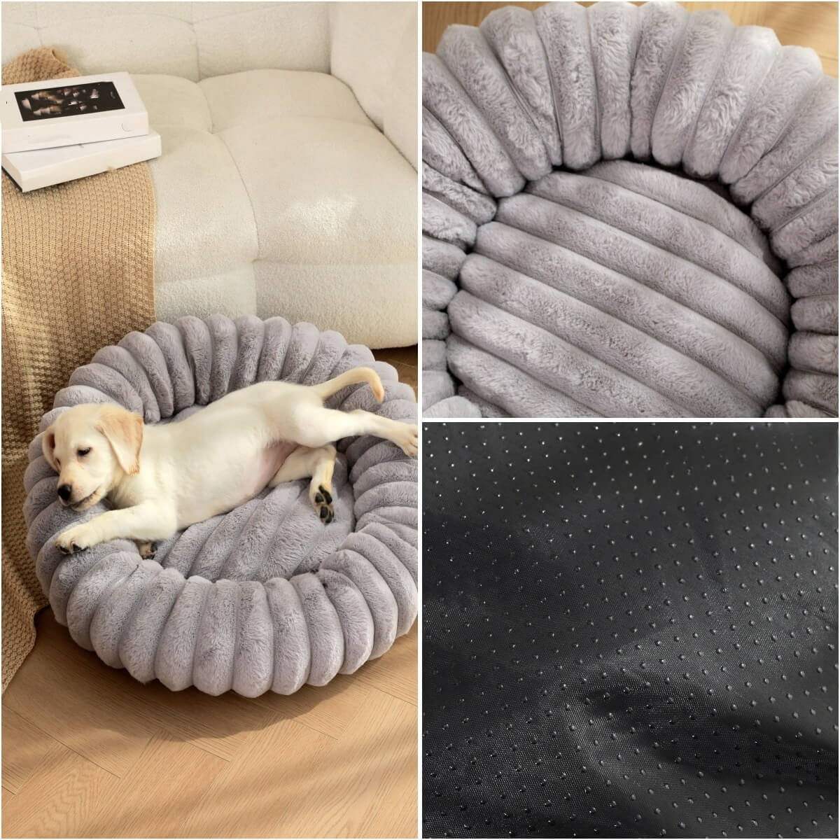 Ultra - Soft Plush Donut Pet Bed – Calming & Supportive for Deep Sleep - Wowpetsmart