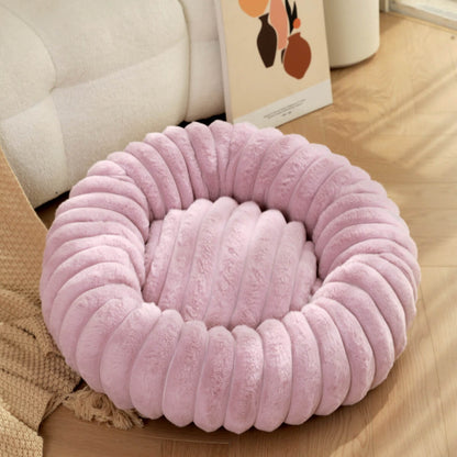 Ultra - Soft Plush Donut Pet Bed – Calming & Supportive for Deep Sleep - Wowpetsmart