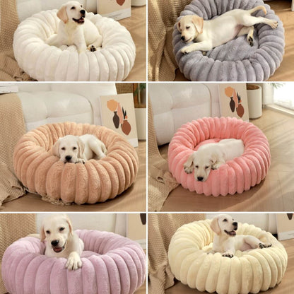 Ultra - Soft Plush Donut Pet Bed – Calming & Supportive for Deep Sleep - Wowpetsmart