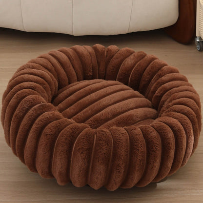 Ultra - Soft Plush Donut Pet Bed – Calming & Supportive for Deep Sleep - Wowpetsmart