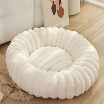 Ultra - Soft Plush Donut Pet Bed – Calming & Supportive for Deep Sleep - Wowpetsmart