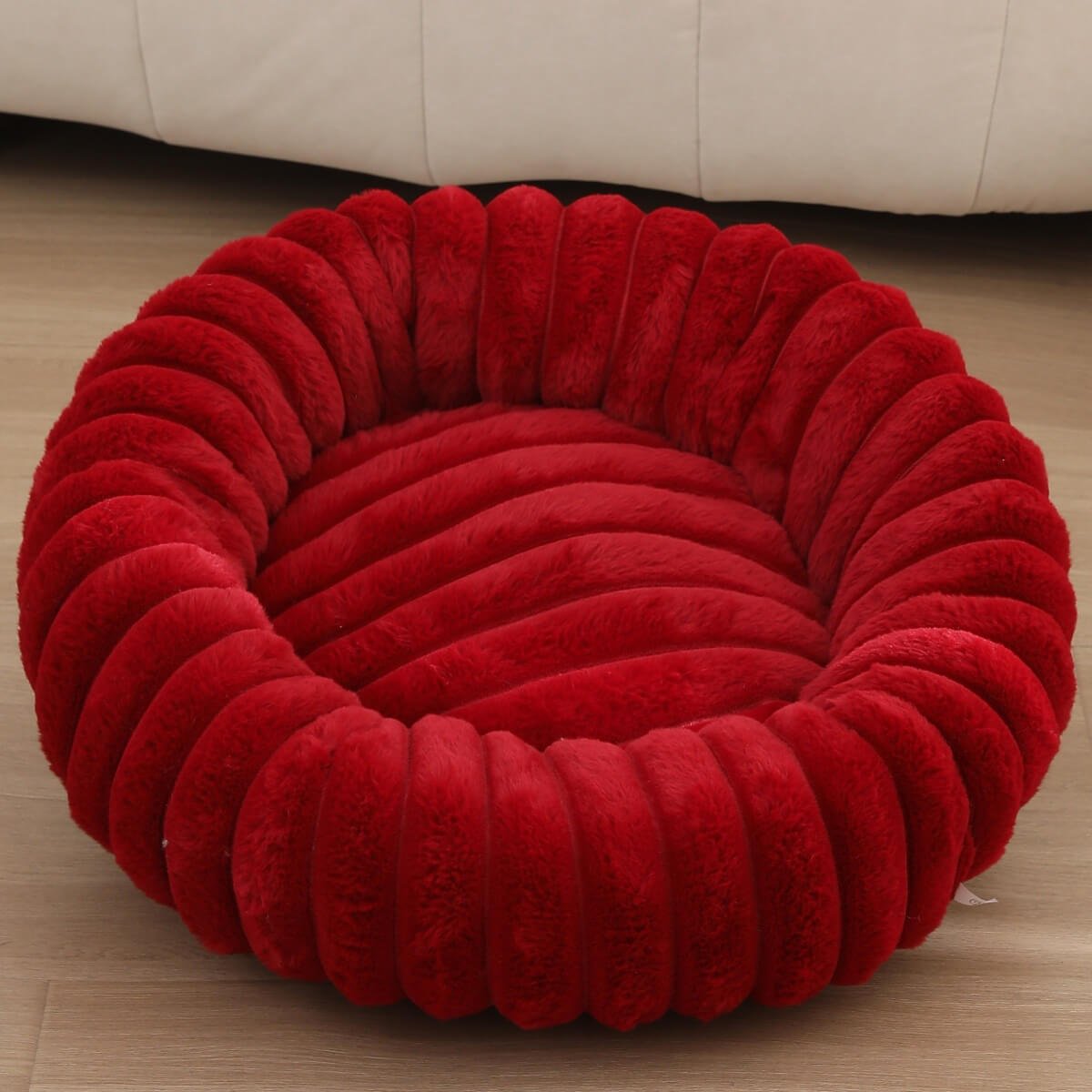 Ultra - Soft Plush Donut Pet Bed – Calming & Supportive for Deep Sleep - Wowpetsmart