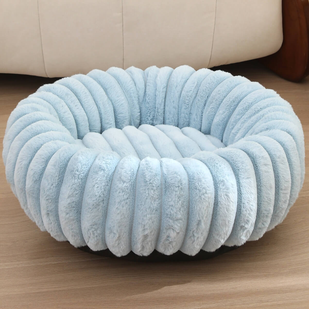 Ultra - Soft Plush Donut Pet Bed – Calming & Supportive for Deep Sleep - Wowpetsmart