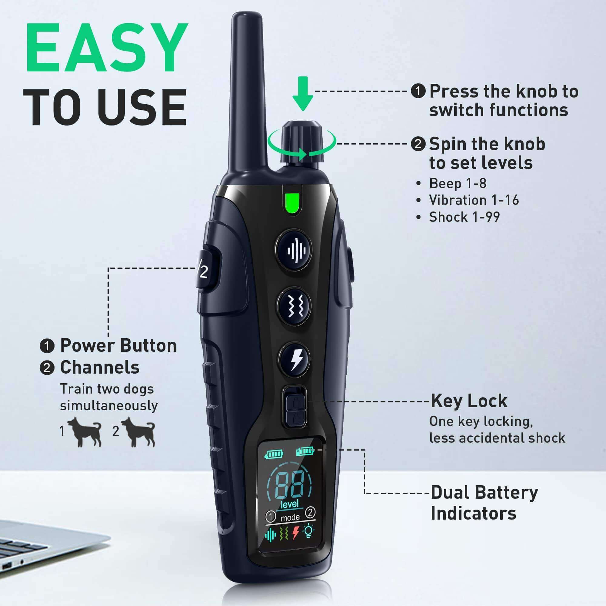 Dog training collar sales with walkie talkie