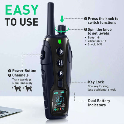 4000FT Remote Dog Training Collar with Flash Light - Wowpetsmart