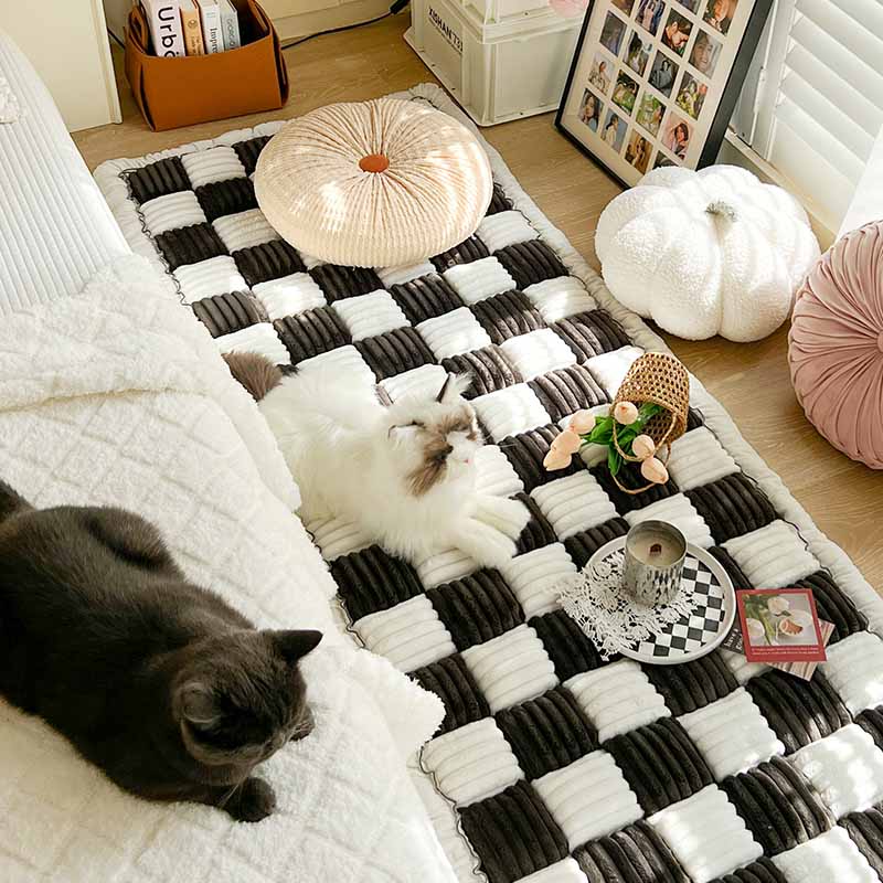 Large Plaid Square Pet Mat Bed Couch Cover - Wowpetsmart