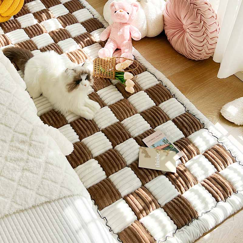 Large Plaid Square Pet Mat Bed Couch Cover - Wowpetsmart