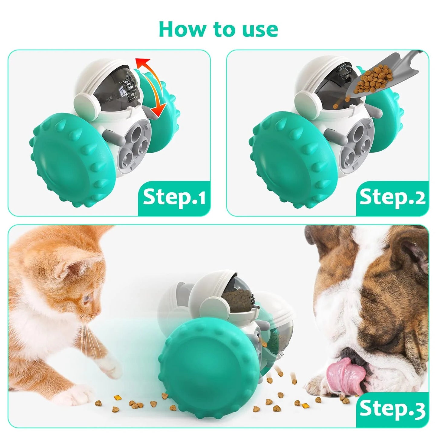 Voovpet Treat Dispensing Dog Toys, Dogs Food Puzzle Feeder Toy - Dog and  Cat Feeder Slow Food Feeders for Small Dogs and Cats - China Pet Bowl and  Dog Bowl price