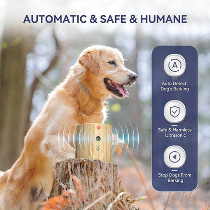 Voice-Assisted Ultrasonic Bark Controller by Wowpetsmart® - Wowpetsmart