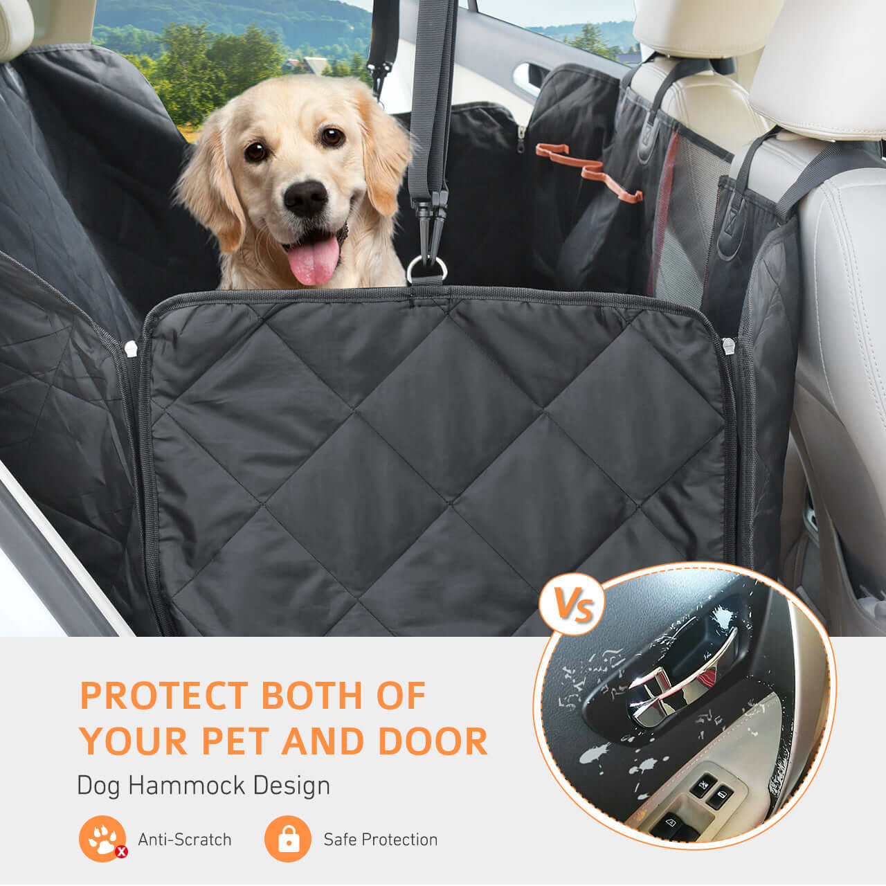 Waterproof Non-slip Car Seat Cover for Dogs - Wowpetsmart