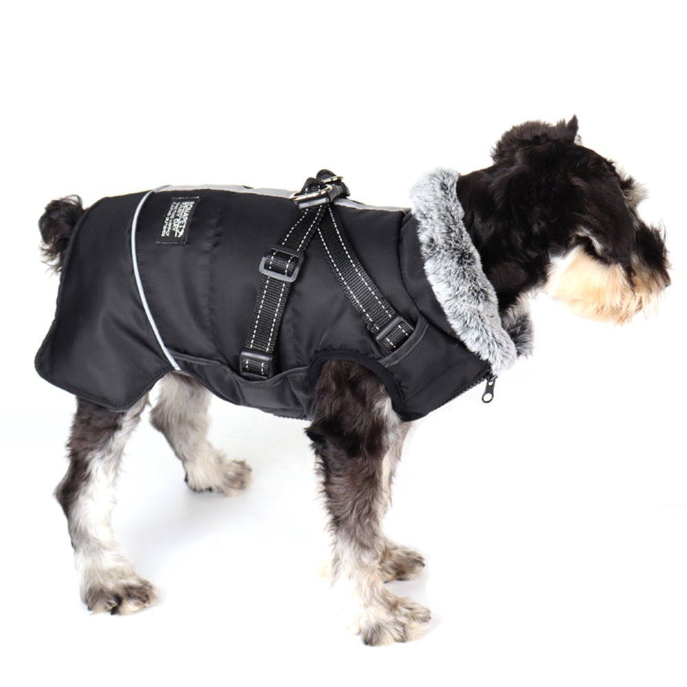 Winter Warm Fur Collar Waterproof Dog Jacket - Wowpetsmart