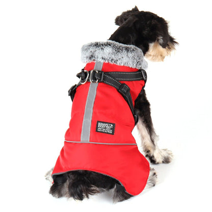 Winter Warm Fur Collar Waterproof Dog Jacket - Wowpetsmart