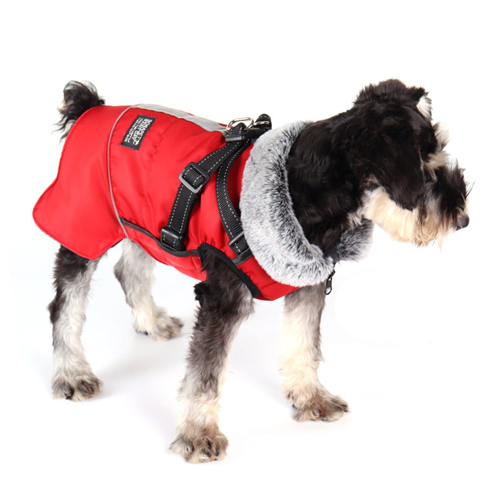 Winter Warm Fur Collar Waterproof Dog Jacket - Wowpetsmart